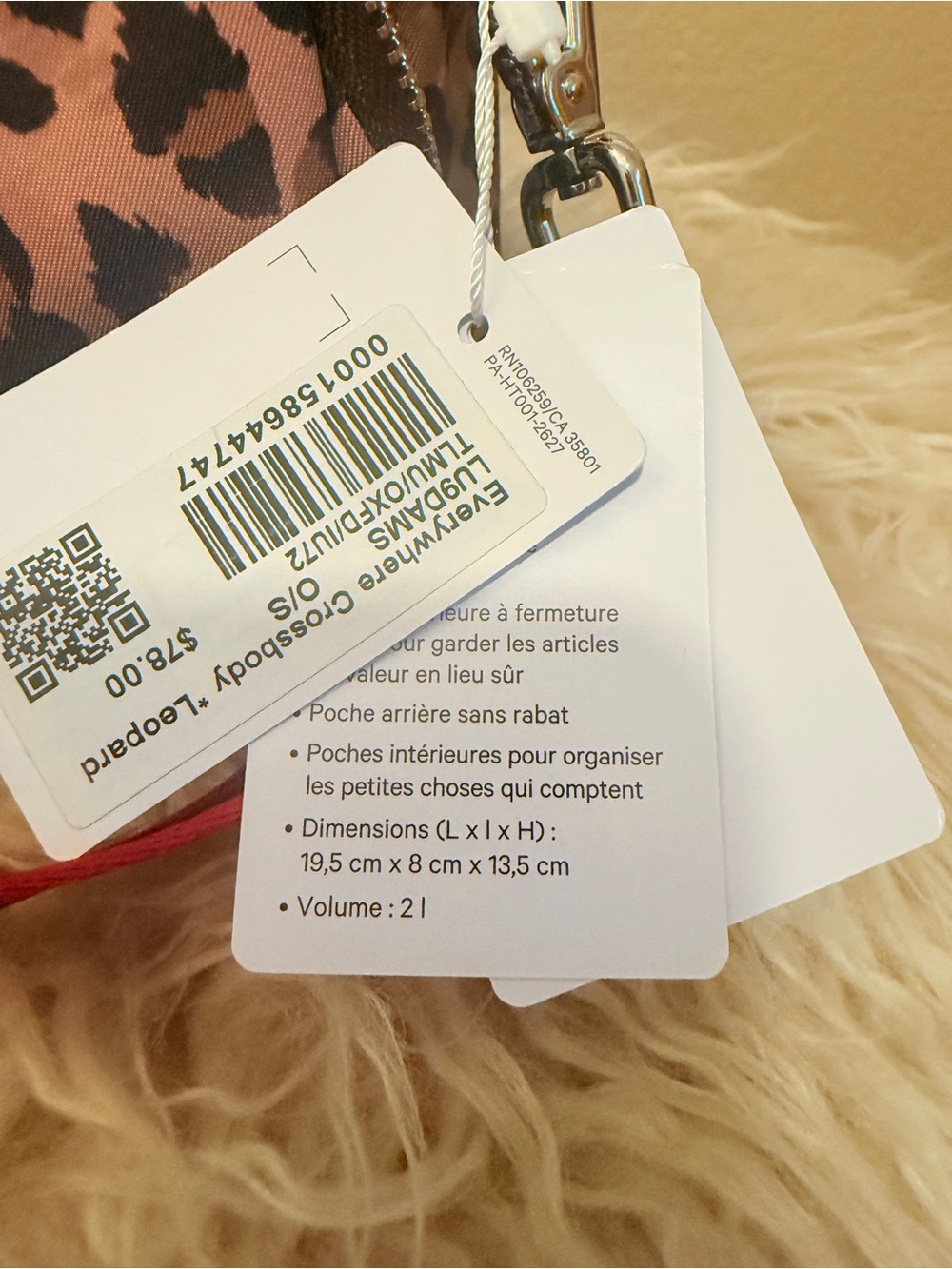 Lululemon Everywhere Printed Crossbody Bag in Pink Leopard - Picture 3 of 8